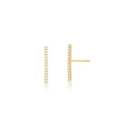 BRINCO BAN. DOURADO CRAV. ZIRC BRANCA 1 COLUNA/LINHA 22MM