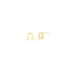 BRINCO BAN. DOURADO LISO FERRADURA CURVO 6MM