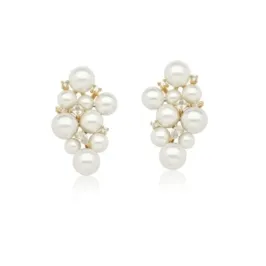 BRINCO EAR CUFF BAN. DOURADO 6 PEDRA BRANCA 9 PEROLA