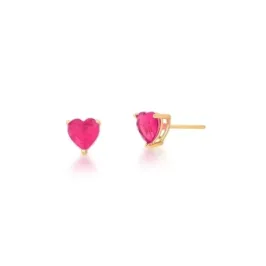 BRINCO BAN. DOURADO PEDRA FUSION ROSA CORACAO 10MM