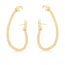BRINCO EAR LINE BAN. DOURADO LISO ELO GRUMET EAR HOOK