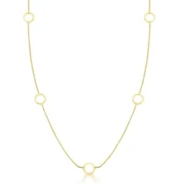 COLAR BAN. DOURADO LISO VAZADO REDONDO 60+10CM