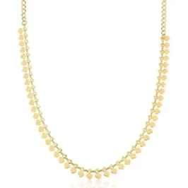 CHOKER BAN. DOURADO LISO CORACAO 30+10CM