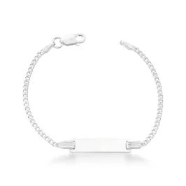 PULSEIRA KIDS PRATEADO LISO PLACA