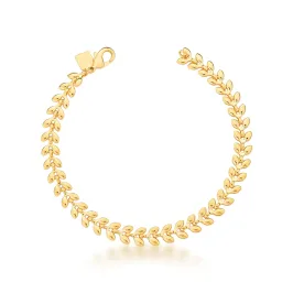 TORNOZELEIRA BAN. DOURADO LISO FOLHA 22+5CM