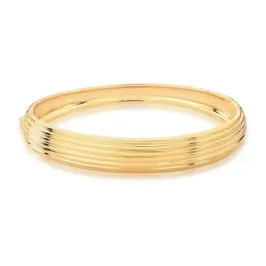 BRACELETE BAN. DOURADO LISO LINHA TRABALHADO 10MM