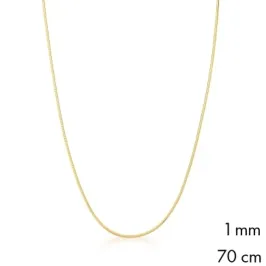 CORRENTE RABO DE RATO BAN. DOURADO LISO 1MM