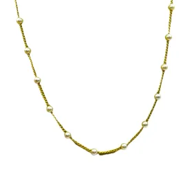 CORRENTE BAN. DOURADO C/ PÉROLAS