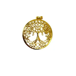 PINGENTE DOURADO ARVORE DA VIDA