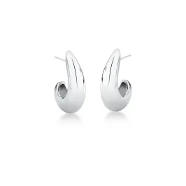 BRINCO BAN. RODIO LISO EAR HOOK GOTA CURVO 25MM