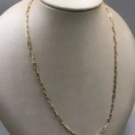 CORRENTE MALHA CARTIER 7X3X1MM BAN. DOURADO LISO