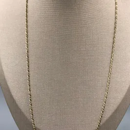 CORRENTE DOURADA ELO ALTERNADO 1X1 2MM
