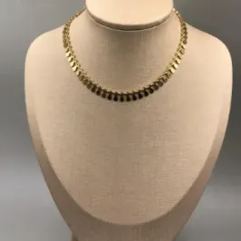 CHOKER BAN. DOURADO LISO GOTA DISPERSAS 30+10CM