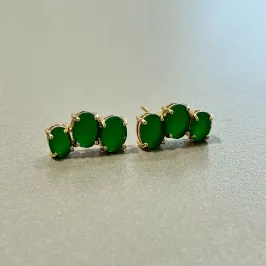 Brinco ear cuff esmeralda