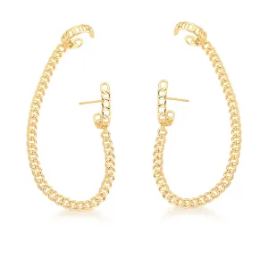 BRINCO EAR LINE BAN. DOURADO LISO ELO GRUMET EAR HOOK