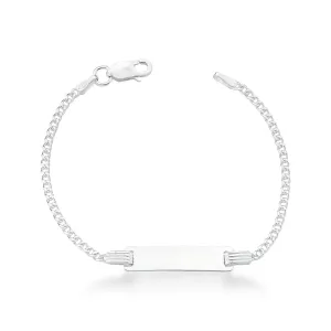 PULSEIRA KIDS PRATEADO LISO PLACA