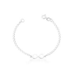 PULSEIRA KIDS PRATEADO LISO INFINITO 14CM