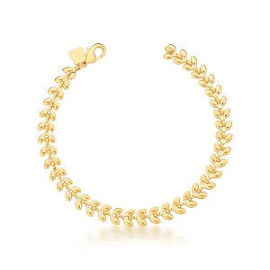 TORNOZELEIRA BAN. DOURADO LISO FOLHA 22+5CM