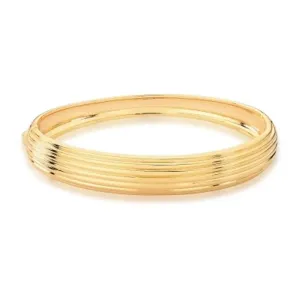 BRACELETE BAN. DOURADO LISO LINHA TRABALHADO 10MM