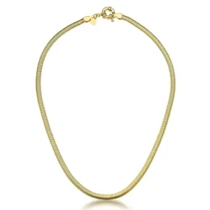 CORRENTE MALHA ESTEIRA LISO FECHO BOIA 4MM BAN. DOURADO