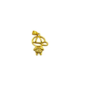 PINGENTE BAN. DOURADO MENINO CRAVEJADO ZIRCONIA
