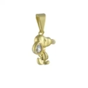 PINGENTE DOURADO SNOOP COM ZIRCONIA