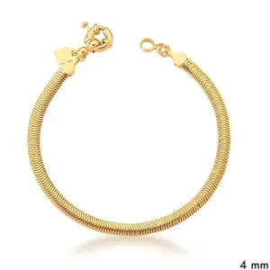 PULSEIRA BAN. DOURADO ESTEIRA FECHO BOIA 4MM 16+5 CM