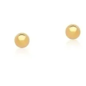 BRINCO BAN. DOURADO LISO BOLA 4MM