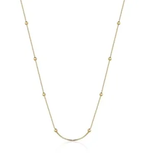 CORRENTE VENEZIANA C/ BOLINHA BAN. DOURADO LISO 60CM