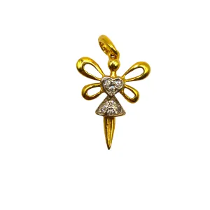 PINGENTE BAN. DOURADO BORBOLETA CRAVEJADO ZIRCONIA