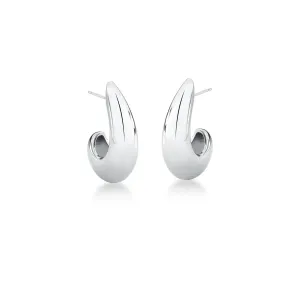 BRINCO BAN. RODIO LISO EAR HOOK GOTA CURVO 25MM