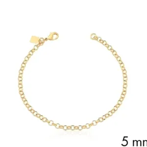 PULSEIRA BAN. DOURADO MALHA PORTUGUESA 17+3CM 5MM