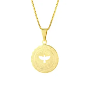 PINGENTE  MEDALHA ESPIRITO SANTO VAZADO