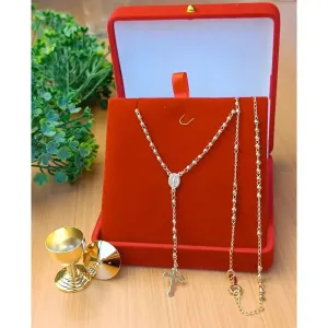 GARGANTILHA TERÇO BOLINHA COM CÁLICE