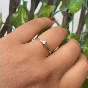 ANEL DOURADO SOLITÁRIO 