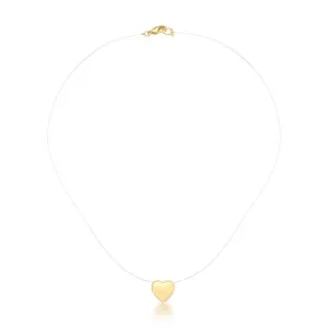 CONJ. (BR/CORR. C/ PING.) BAN. DOURADO FIO DE NYLON LISO CORACAO 13X14MM 40+5 (CAT)