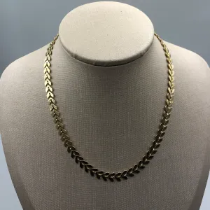 CHOKER BAN. DOURADO LISO FOLHA 30+10CM