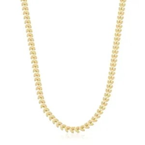 CHOKER BAN. DOURADO LISO FOLHA TRABALHADA 30+10CM