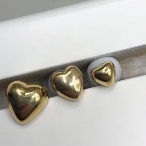BRINCO TRIO BAN. DOURADO LISO CORACAO 6/8/10MM