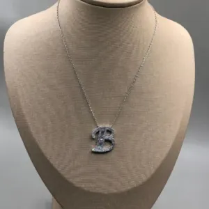 CORRENTE PRATA C/ PINGENTE LETRA B