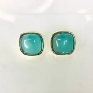 BRINCO BAN. DOURADO AGATA AZUL DO CEU