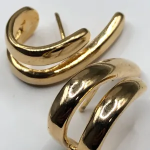 BRINCO BAN. DOURADO LISO EAR HOOK 2 COLUNA 21MM