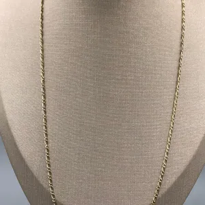CORRENTE DOURADA ELO ALTERNADO 1X1 2MM
