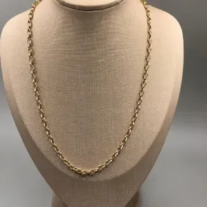 CORRENTE ELO CARTIER 45CM 4X5MM BAN. DOURADO LISO