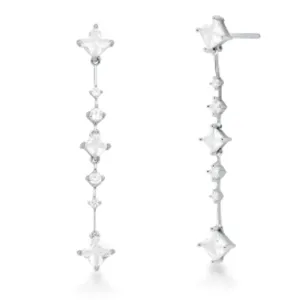 BRINCO BAN. A RODIO PEDRA BRANCA PENDULO REDONDO/QUADRADO