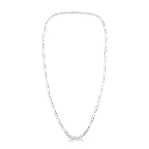 CORRENTE EM MALHA GROUMET 3X1 PRATA LISA 60cm