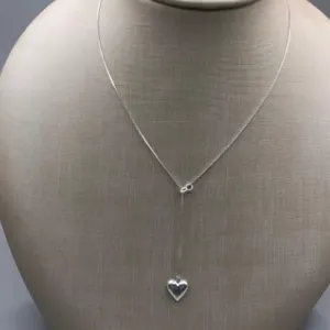 CORRENTE PRATA C/ PINGENTE PONTO DE LUZ