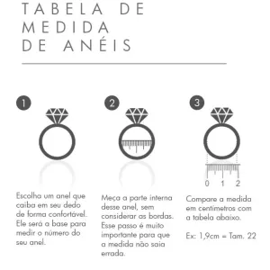 ANEL PRATEADO C/ BAN. DE RODIO PEDRA BRANCA REDONDO VAZADO LATERAL 5MM