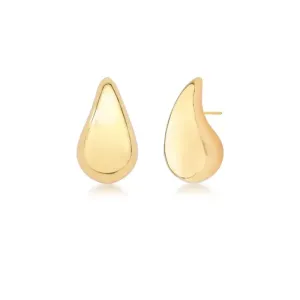 BRINCO BAN. OURO LISO GOTA CURVO