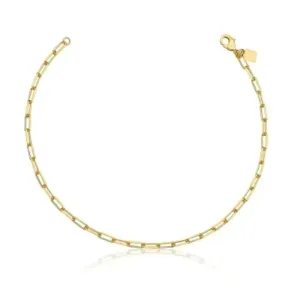 TORNOZELEIRA MALHA CARTIER ELO LONGO 0.8 BAN. DOURADO